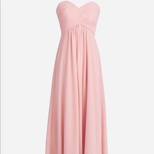 Petite SIZE 00 Faviana Pink Strapless Chiffon Gown
